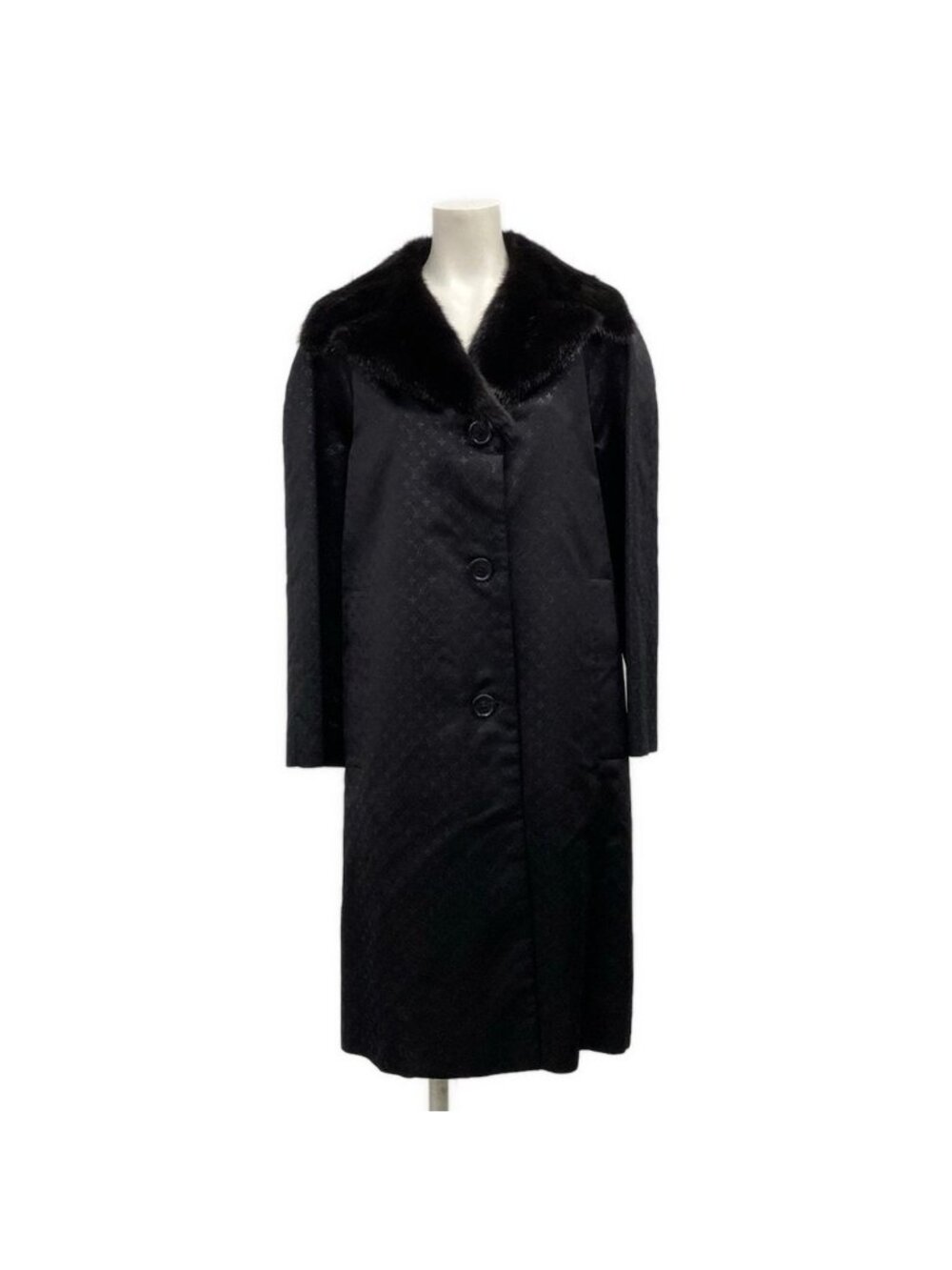 Louis Vuitton Coat S Dark Brown Long Sleeve Autumn Winter Silk 34
